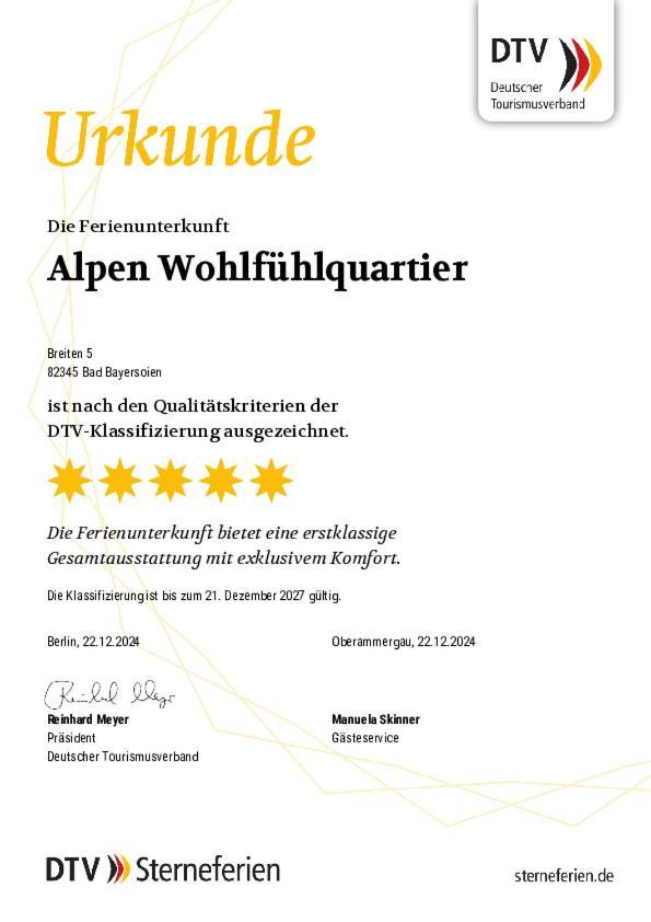 Vila Alpen Wohlfuehlquartier Bayersoien Exteriér fotografie